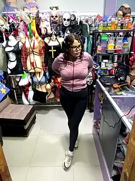 ROSALIASEXSHOP — SERVING IN HEELS,THONGS,AND MINISKIRT 5M